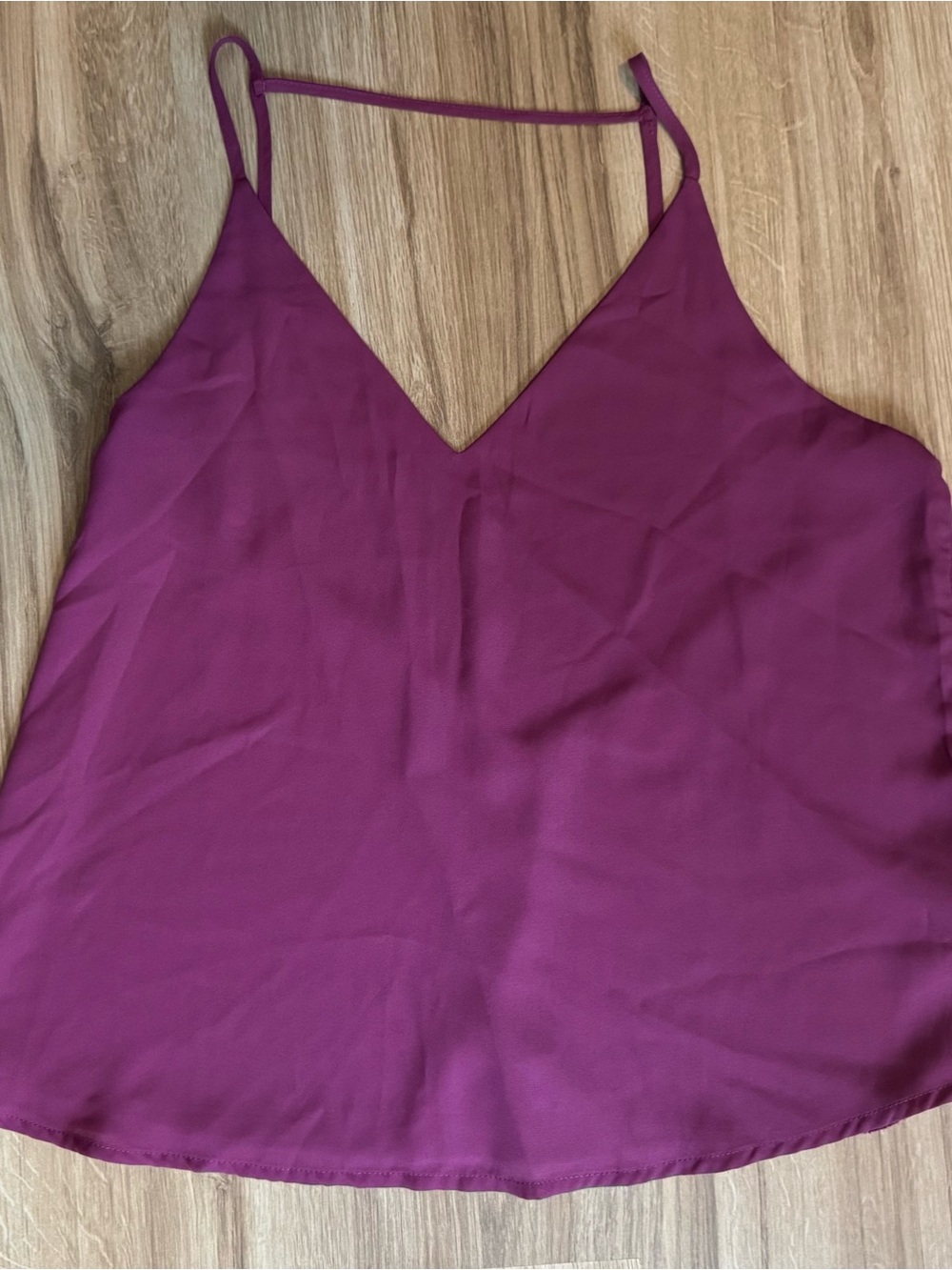 Lulu's Magenta V-Neck Spaghetti Strap Cami